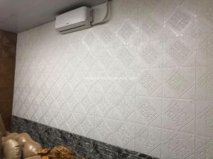 xốp dán tường giả da hoa văn