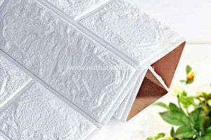 xốp dán tường màu trắng